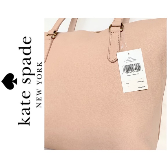 NWT Kate Spade genuine pebble leather logo tote - Picture 7 of 7